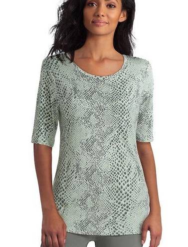 Isaac Mizrahi NWT  New York Pima Cotton Women’s Printed Elbow Sleeve Top Small