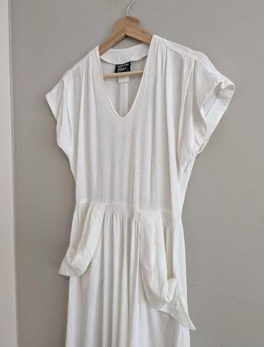 Saint Tropez West Vintage 80s-90s cotton blend crepe day dress