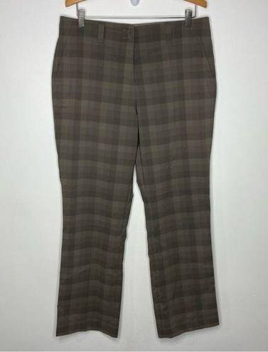 Nike  golf straight Leg Pants brown plaid size 12