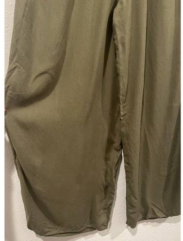 American Eagle  Wide Leg Olive Green Pants