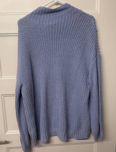 American Eagle Outfitters Blue Mock Neck Sweater