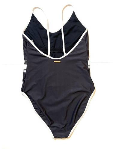 Juicy Couture  Logo Placement Black/White One Piece Swimsuit Sz M