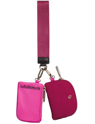 Lululemon Dual Pouch Wristlet Sonic Pink/Pomegranate/Black Multiple - $135  - From Julie