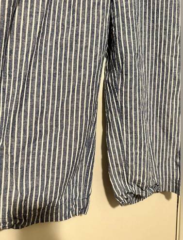 Beach Lunch Lounge Lightweight Cotton Linen Margot Cropped Pants size L