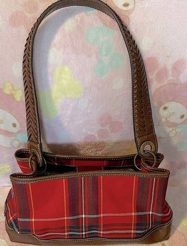 Tommy Hilfiger Vintage Premium designer handbag plaid and leather (unused) RARE