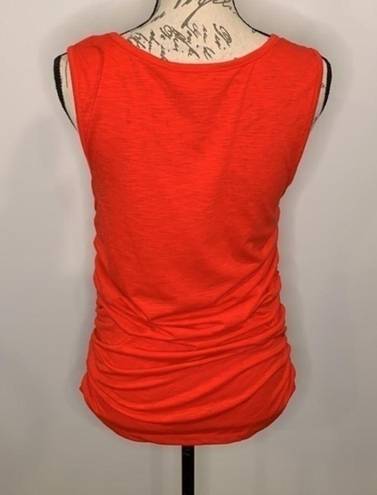 Skinny Girl  stretch slub jersey knit side ruched tank top red S