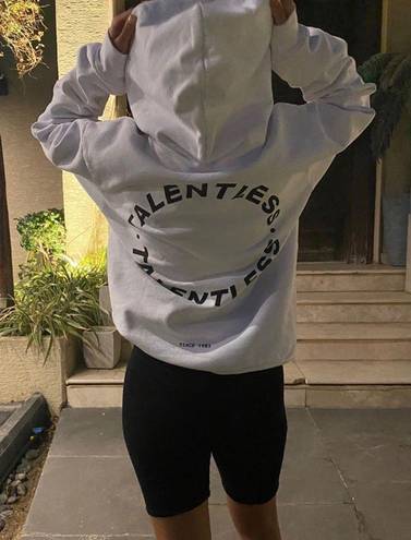 Talentless  WOMENS CIRCLE LOGO WHITE HOODIE SZ SMALL