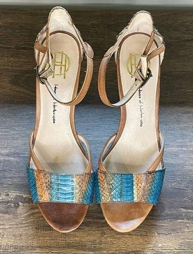 House of Harlow  1960 Nancie Snake Print High Heel Sandal - size 38.5 (7.5 US)