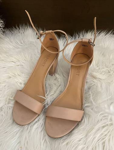 Nude Strappy Heels Tan Size 8.5