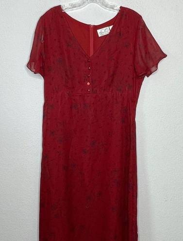 Kathie Lee Collection Vintage  Red Dress