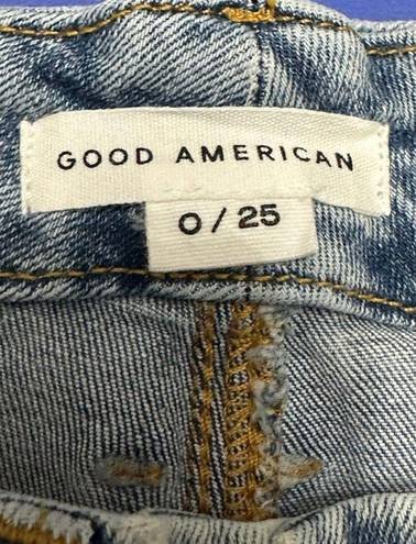 Good American Womens Flare Jeans Light Blue Flat Tummy Organic Cotton 0/25 New