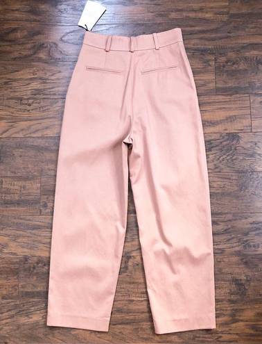 Ba&sh  • Maiwen Pleated Trousers pants high waist Blush pink tapered carrot leg