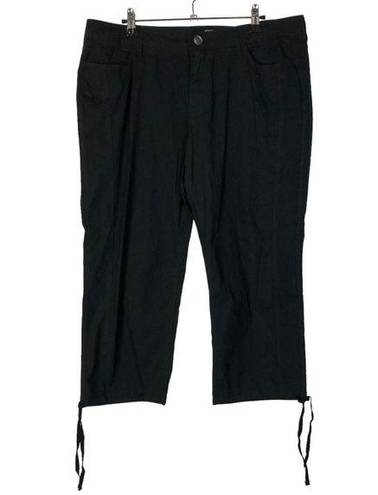 DKNY  Black Y2K Tie Cuff Capri Pants 14