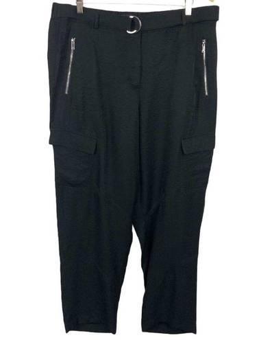 DKNY  Belted Black 90's Cargo Pant Retro Size 14