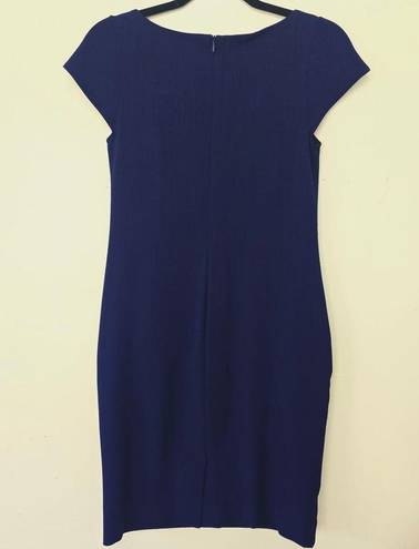 MM.LaFleur  Short Sleeve Boat Neck Nisa Shift Dress Galaxy Blue Women's Size 2