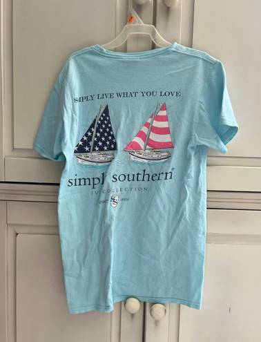 Simply Southern T-Shirt Teal Blue Small