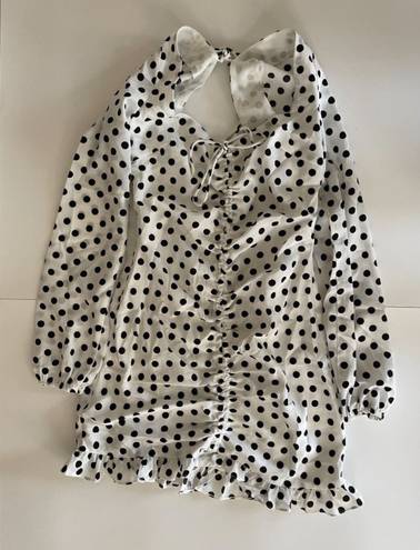 Revolve MORE TO COME Cymone Mini Polka Dot Dress