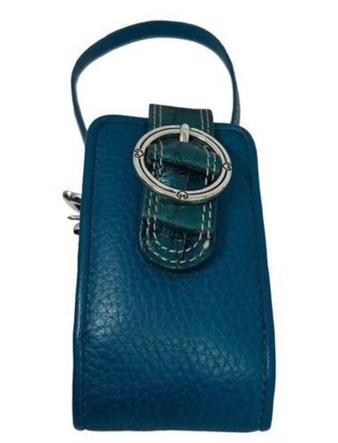 Brighton  Cell Phone Holder Blue Croc‎ Pebble Leather with 2 straps