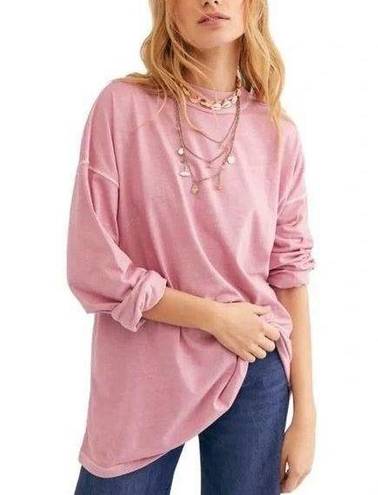 Free People Be Free Oversized Long Sleeve Tee