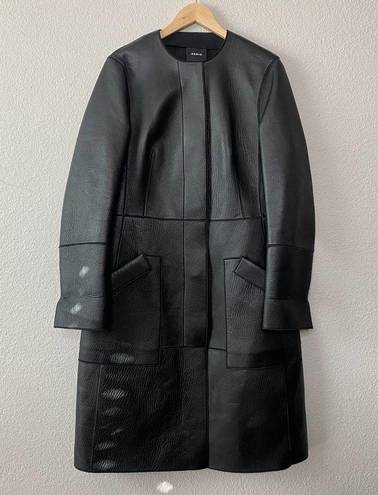 Akris  Black Lamb Nappa Leather Coat