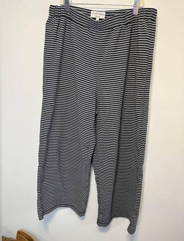 Madewell  Texture & Thread Wide Leg Pull On Pant in Stripe Sz M