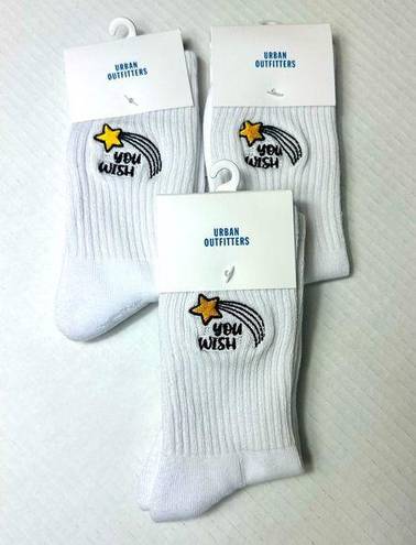 Urban Outfitters  “You Wish”  crew socks. 3 pairs. NWT