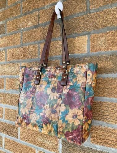 Patricia Nash  FRESCO BOUQUET SOLARO LEATHER TOTE