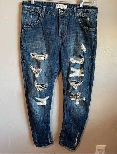 Mango MNG  Angie Boyfriend Distressed Denim Jeans