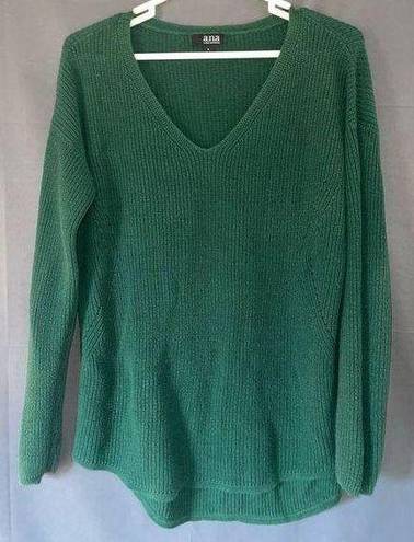 a.n.a womens large green sweater v-neck