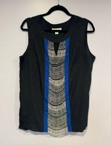 Coldwater Creek  blue and black dot dress tank top