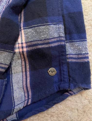 Roxy Plaid Flannel Button Up