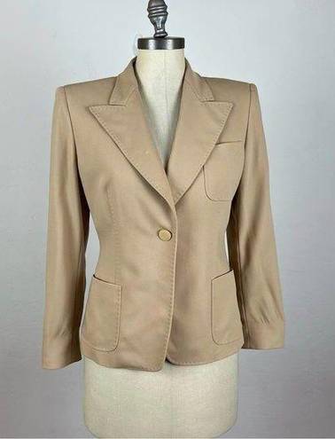 Max Mara  Tan Single Button Blazer