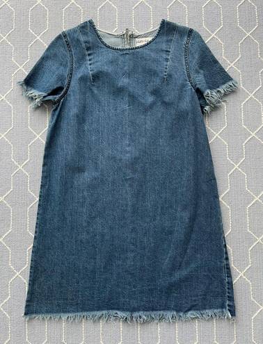 Pistola Womens Short Sleeve Gemma Denim Fray Dress Sz Small $118