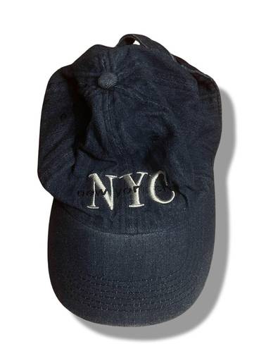 Ethos Adjustable Dark Blue Denim NYC New York City Baseball Cap OS