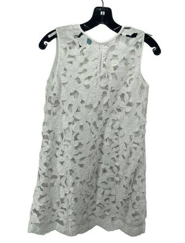 Cynthia Rowley  Womens Laser Cut Dress Sleeveless Mini White Size 0