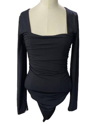 Abercrombie & Fitch  A&F Soft Matte Seamless Long-Sleeve Squareneck Bodysuit