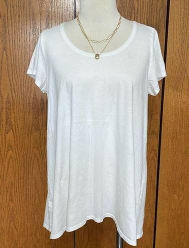 J.Jill  Pure Jill White Eliptical Tee Size M