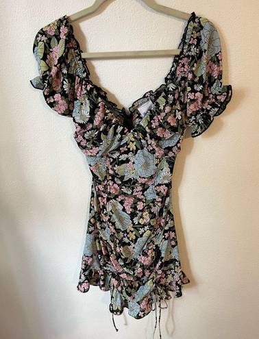 Sky to Moon  Floral Mini Dress Size Small