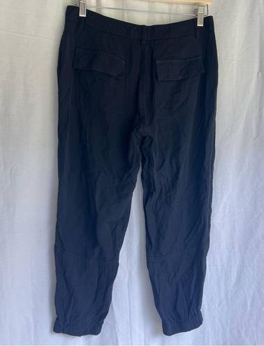 Theory ankle joggers black viscose size 6