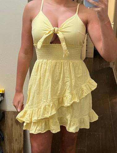 blanco by nature Yellow Front Tie Sundress