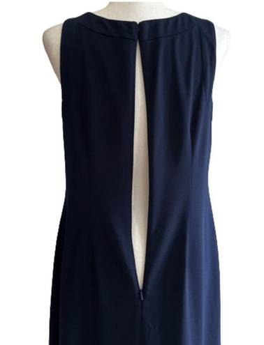 Jessica Howard  Dress Navy Blue Gold Studded Embellishment Sleeveless Size 8