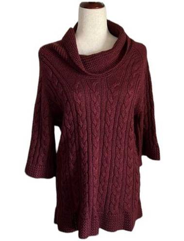 Coldwater Creek EUC Coldwater‎ Creek Cowl Neck Sweater burgundy XL (14/16) #366SP9