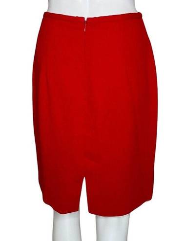 Petite Sophisticate  Skirt Womens 2 Red Straight Mini Skirt Casual Office Vintage