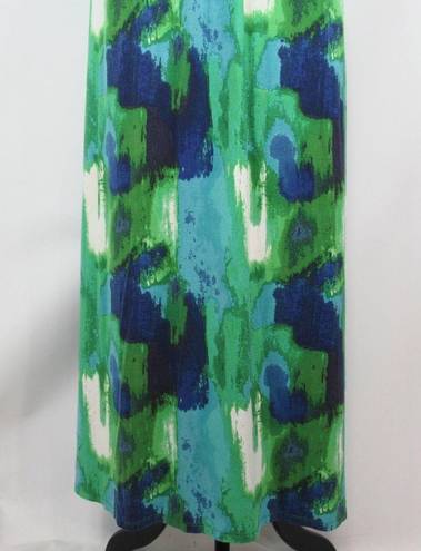 Bordeaux  Los Angeles Blue Green Beaded Maxi Dress Women’s Size Medium