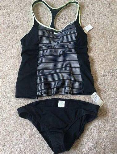 Nike NEW  Tankini 2pc Athletic Racerback Swimsuit‎ Shelf bra Womens Size S