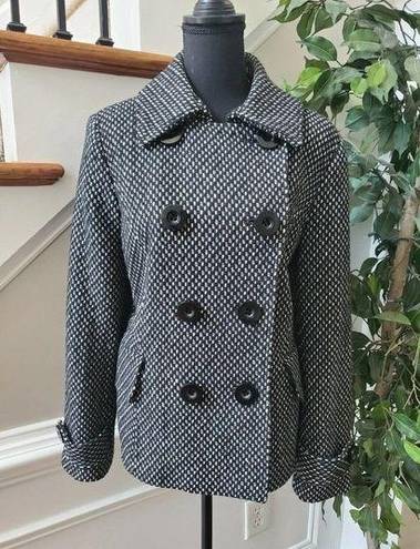 Charter Club  Black Collared Button Coat