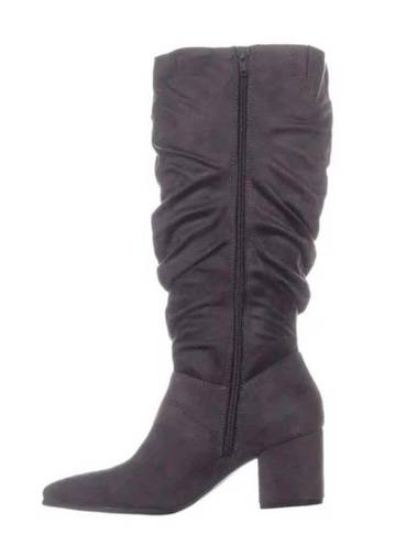 Seven Dials 7Dials Norbury Tall Slouch Boots Suedette NEW 6.5 Grey Gray Heeled Shoes Vegan