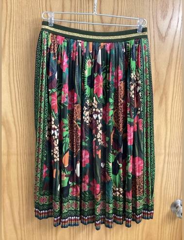 Farm Rio  Bosque Pleated Midi Skirt