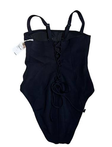Good American NWT  Sculpt Corset One Piece Swimsuit Black Plus Size 6  3XL