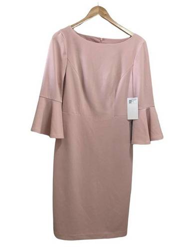 Harper  Rose Women's Pink Blush Bell Sleeve Bateau Neck Sheath Dress NWT Sz 8